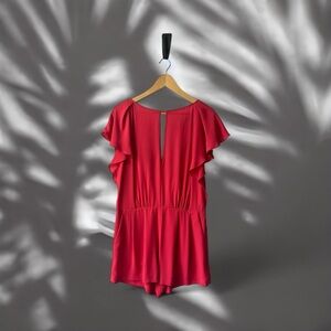 BCBGMaxAzria Scarlet‎ Flutter Sleeve Romper ✨NWOT✨
